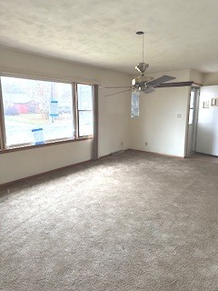 460 West Gridley Street Bushnell, IL 61422 - Photo 3 of 30 an empty room with windows and ceiling fan