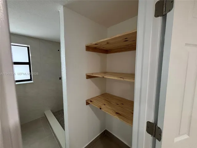 a close view of closet