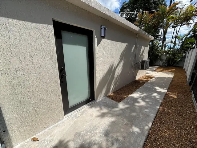 a view of a house with a door