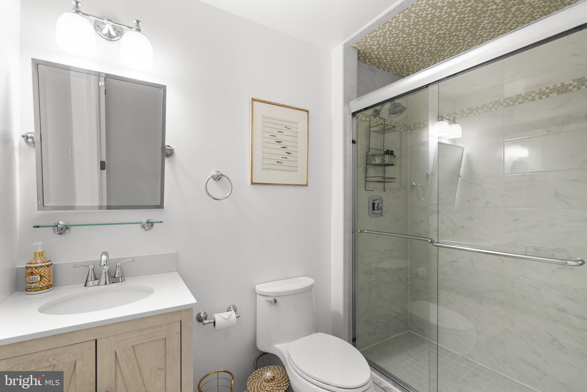 1339 Main Street Gaithersburg, MD 20878 - Photo 50 of 73 a bathroom with a sink toilet vanity and shower
