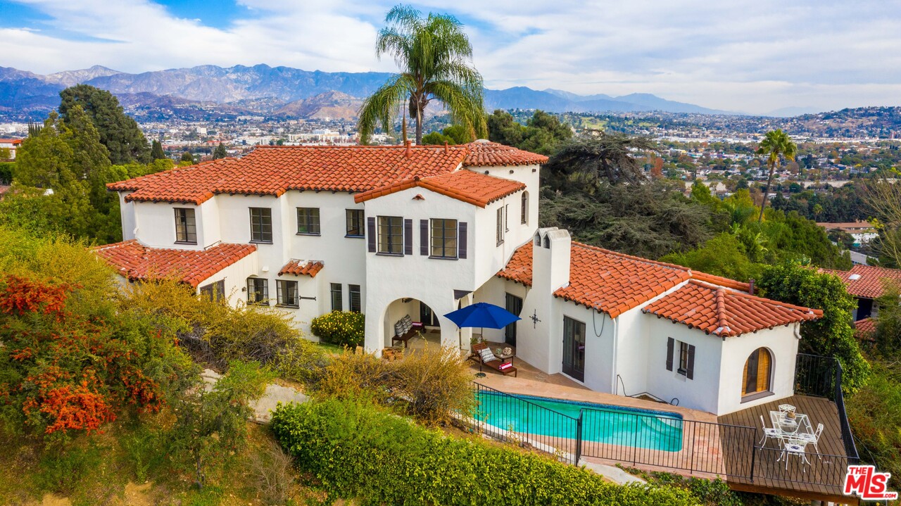 3551 Lowry Road Los Angeles, CA 90027 - Photo 2 of 50 an aerial view of a house with a yard and balcony