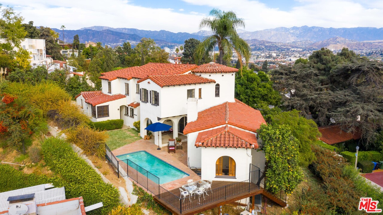 3551 Lowry Road Los Angeles, CA 90027 - Photo 49 of 50 an aerial view of a house with a garden