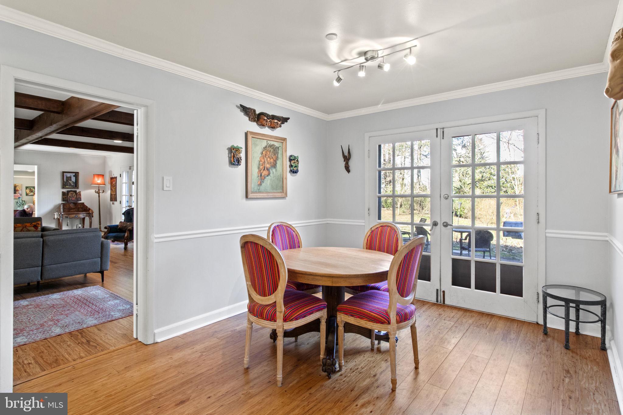 437 Crescent Road Wyncote, PA 19095 - Photo 13 of 53 Eat-in area leading to patio through French doors