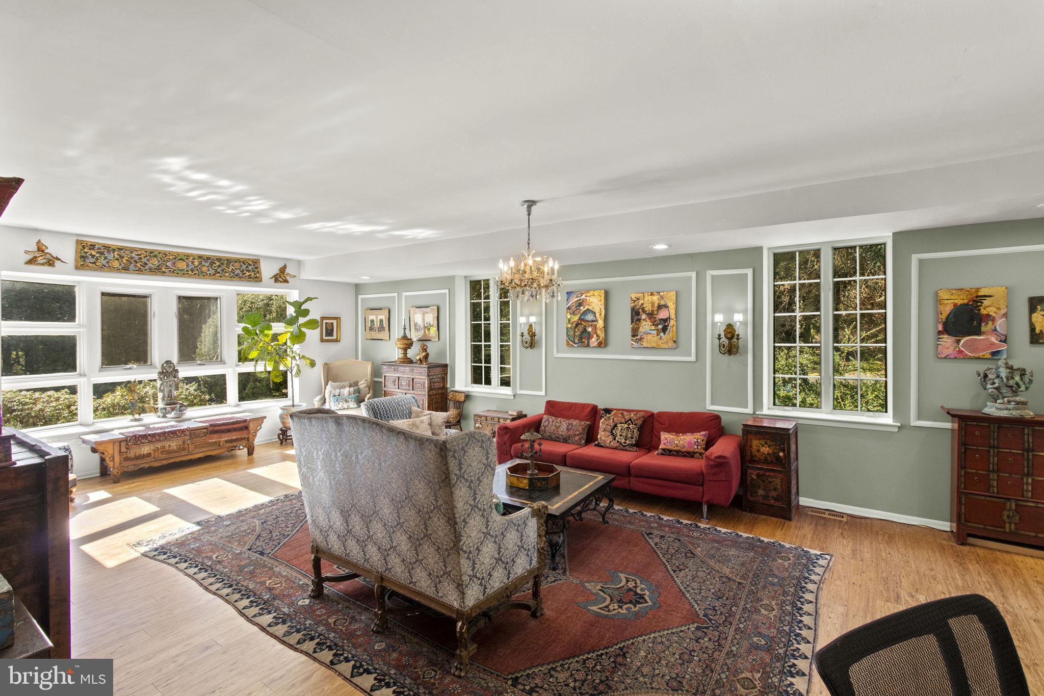 437 Crescent Road Wyncote, PA 19095 - Photo 18 of 53 Sunken living room with windows on three sides