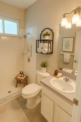 a front view of a house with lots of green space