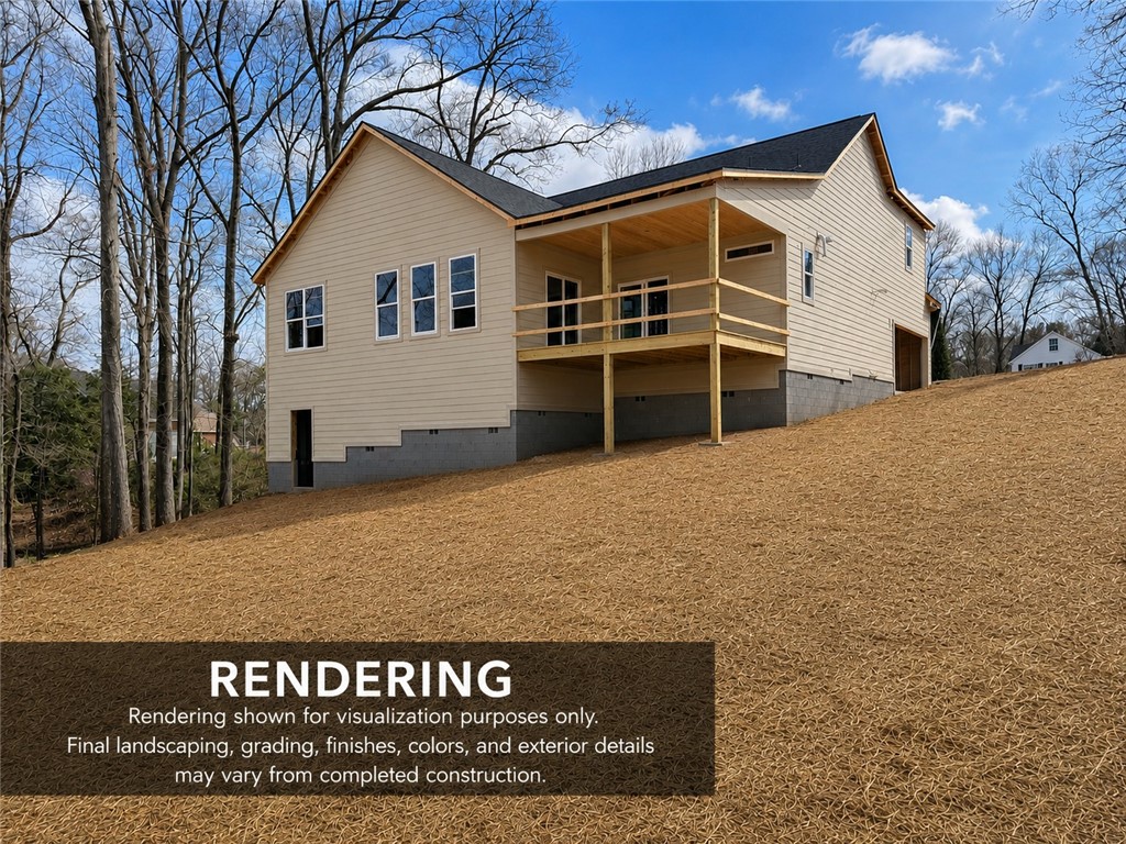 513 Quail Hollow Road Anderson, SC 29621 - Photo 35 of 39 This newly constructed residence features a charming exterior and a spacious deck, perfect for outdoor living.