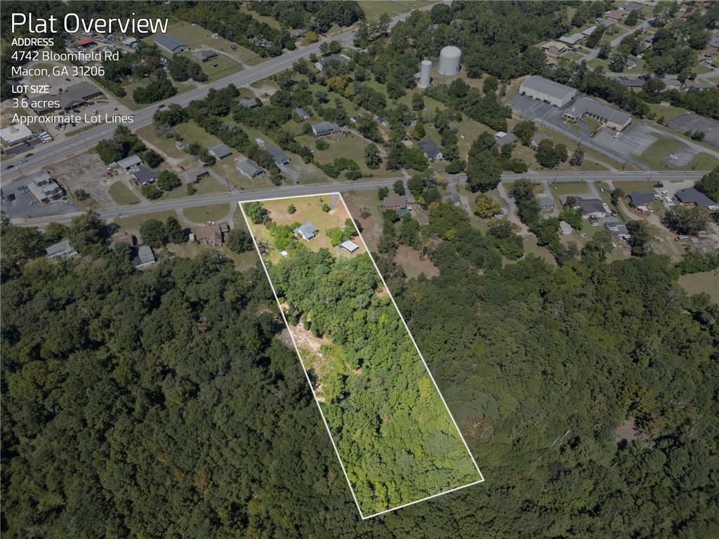 4742 Bloomfield Road Macon, GA 31206 - Photo 4 of 18 an aerial view of a yard
