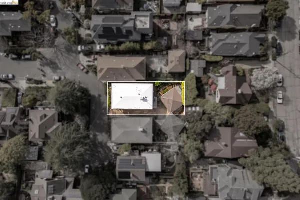 an aerial view of multiple houses