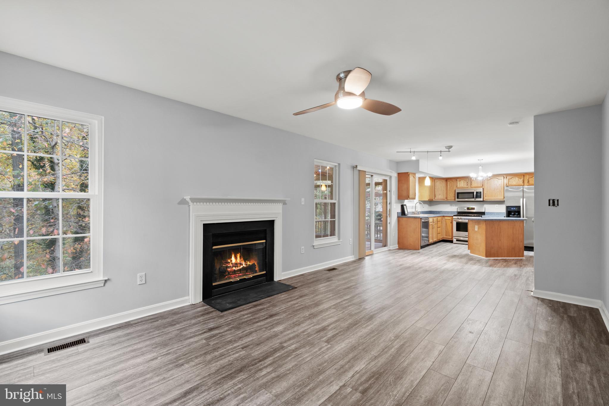 616 Shipley Road Linthicum Heights, MD 21090 - Photo 1 of 40 Family room with gas fireplace open to kitchen.