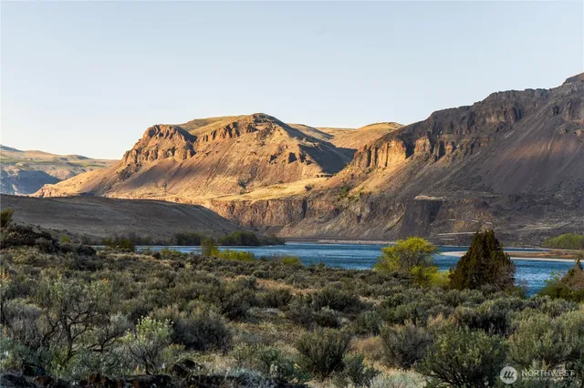 a view of lake and mountain