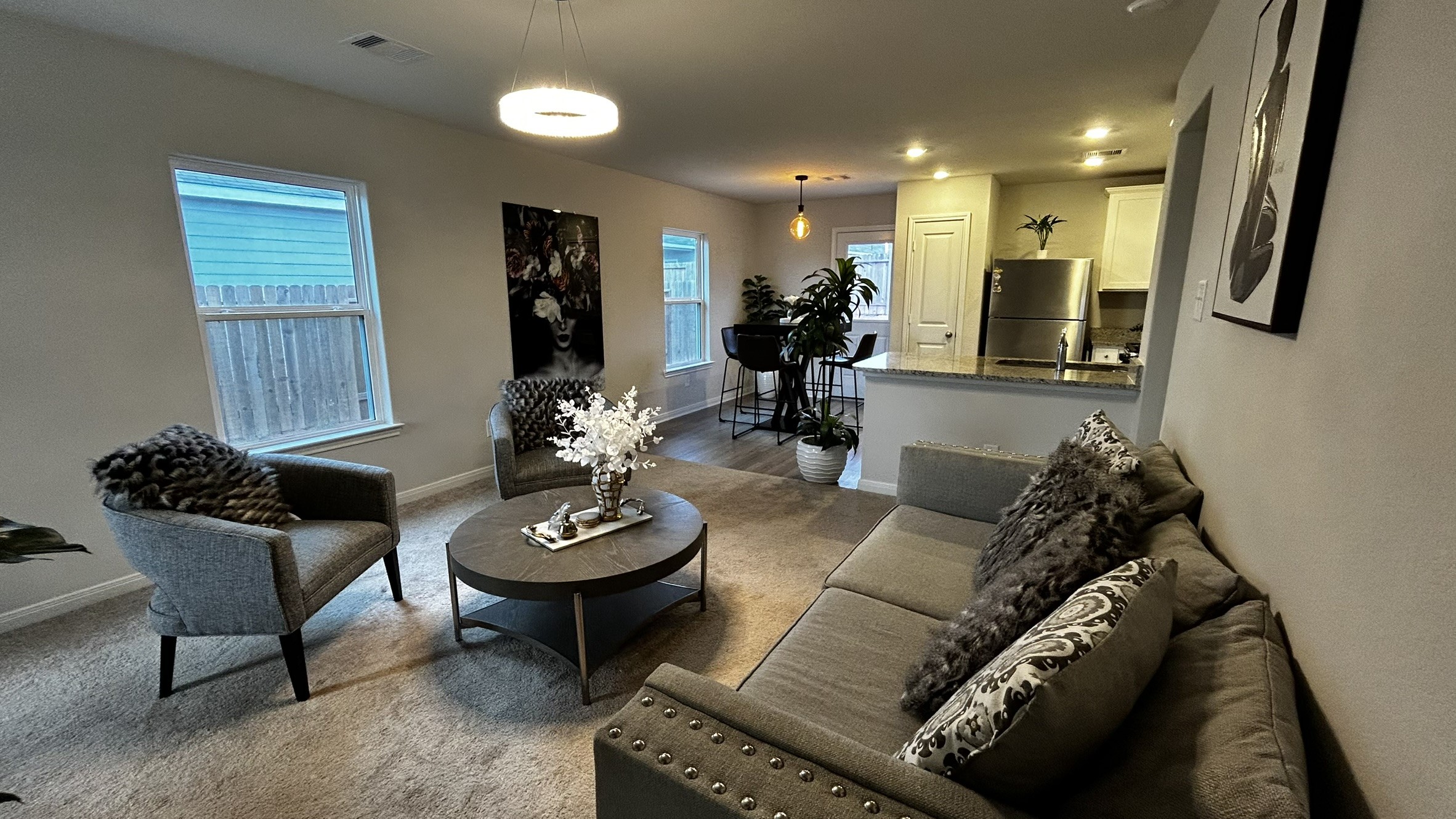 16351 Sweet Grv Drive Conroe, TX 77303 - Photo 3 of 19 a living room with furniture and a wooden floor