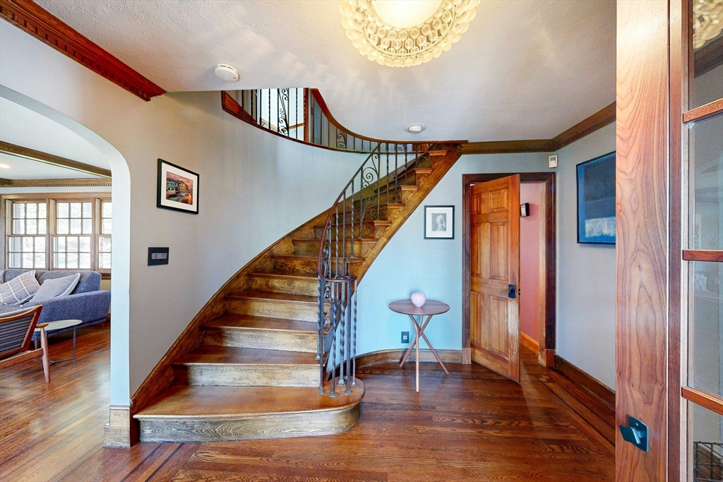 32 Alberta Road Brookline, MA 02467 - Photo 2 of 36 a view of entryway and hall with wooden floor