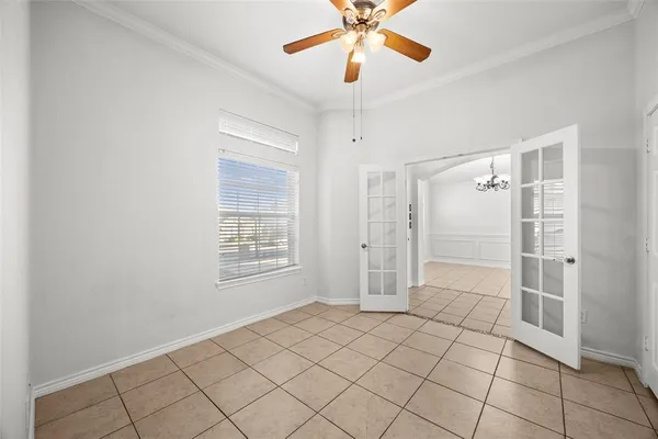a view of an empty room and window