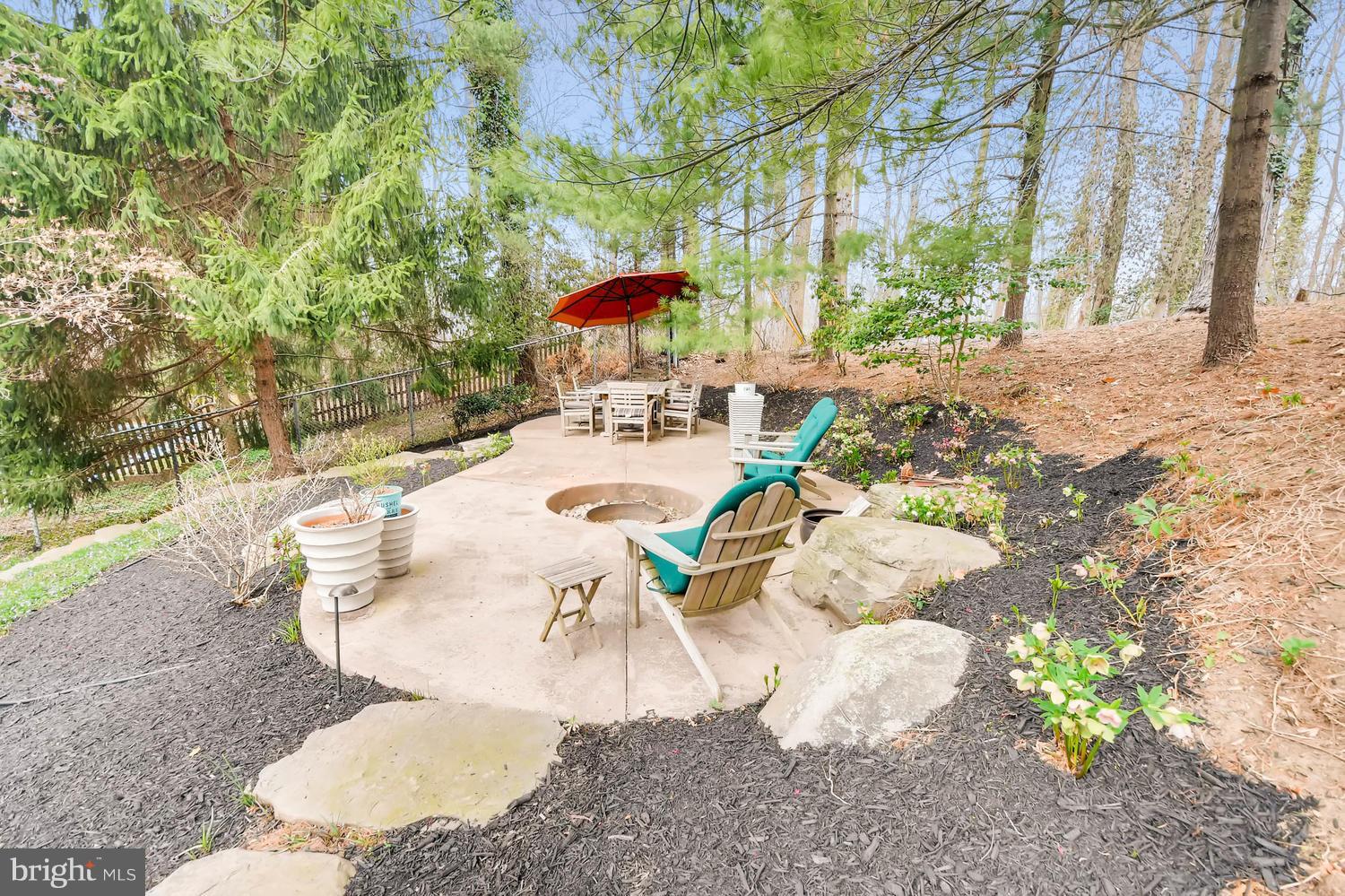 1104 Bryn Mawr Road Baltimore, MD 21210 - Photo 28 of 30 Fire Pit and Patio on the upper level of yard