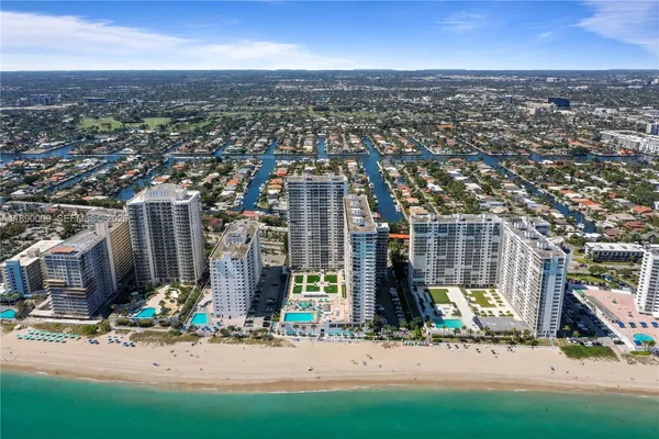 an aerial view of multiple house