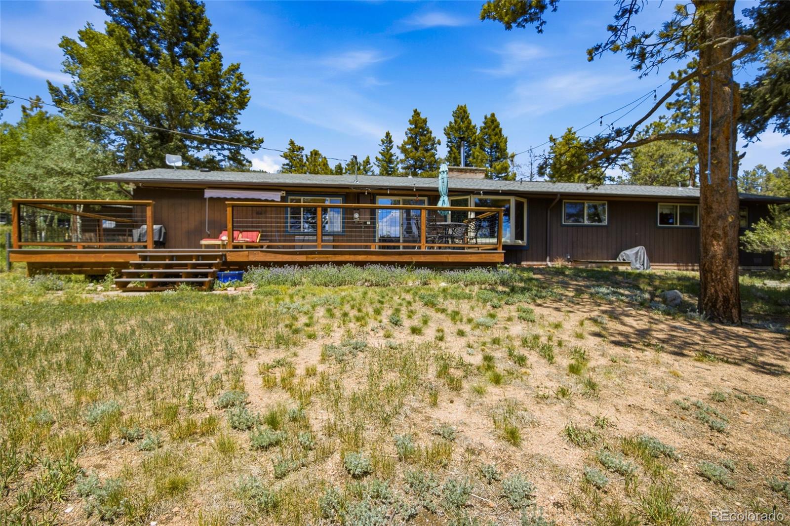 31280 Florence Road Conifer, CO 80433 - Photo 30 of 48 a front view of a house with garden