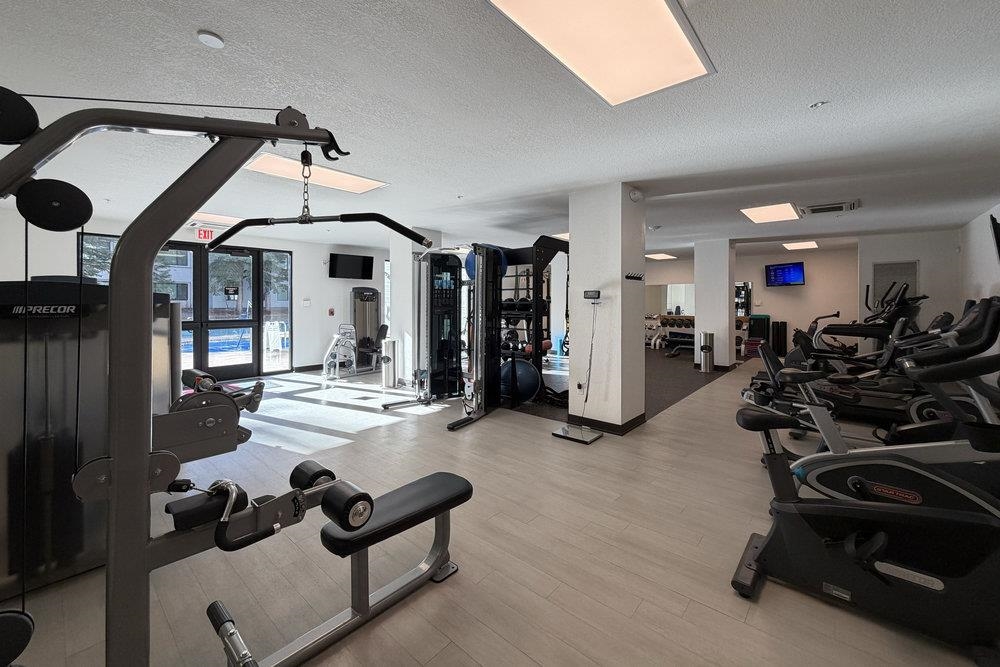 201 Shirley Cyn Road, Unit 233 Olympic Valley, CA 96146 - Photo 21 of 27 a view of a room with gym equipment