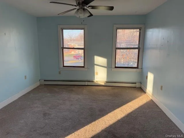 an empty room with a window