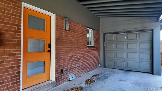 a view of backyard of a house