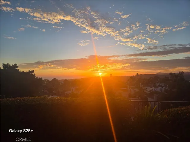 a view of a room with mountain view