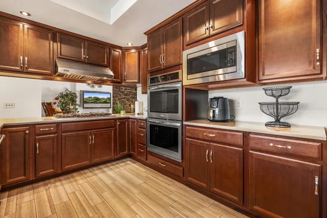 a view of a park with of trees