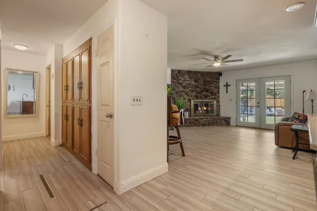 a outdoor living space with furniture and a couch