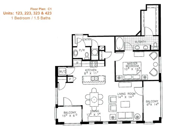 $1,750 | 300 St Joseph Parkway, Unit 223, Houston, TX 77002