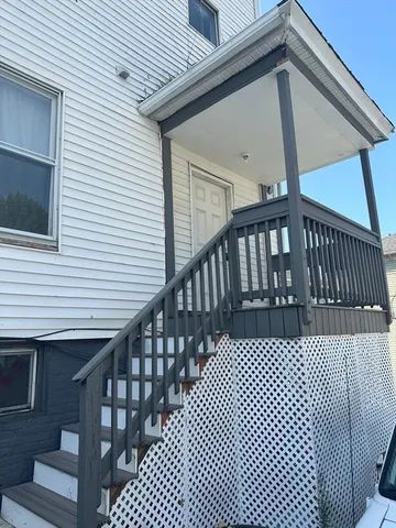 a view of a wooden deck