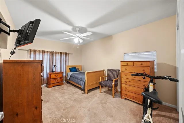 a view of a storage room with furniture