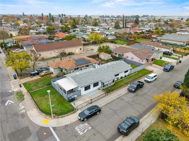 an aerial view of a city with lots of residential buildings