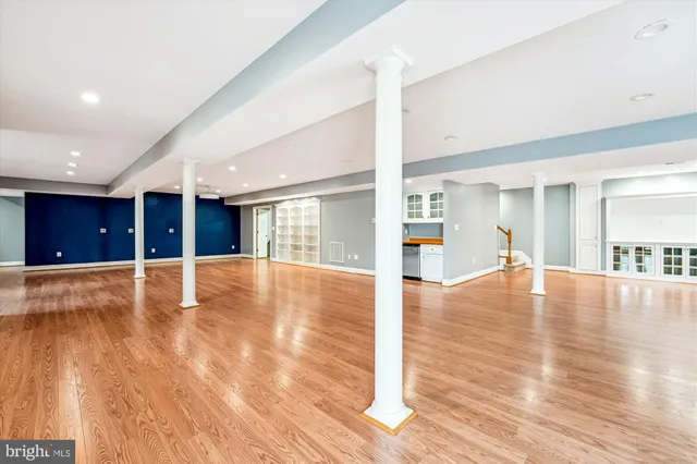 a view of park and trees