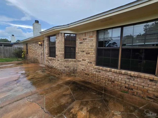 a backyard of a house