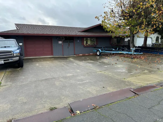 a view of a house with a patio