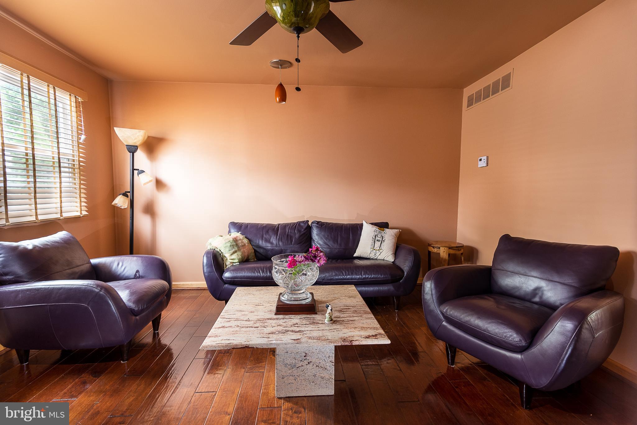 Living Room with wood floors
