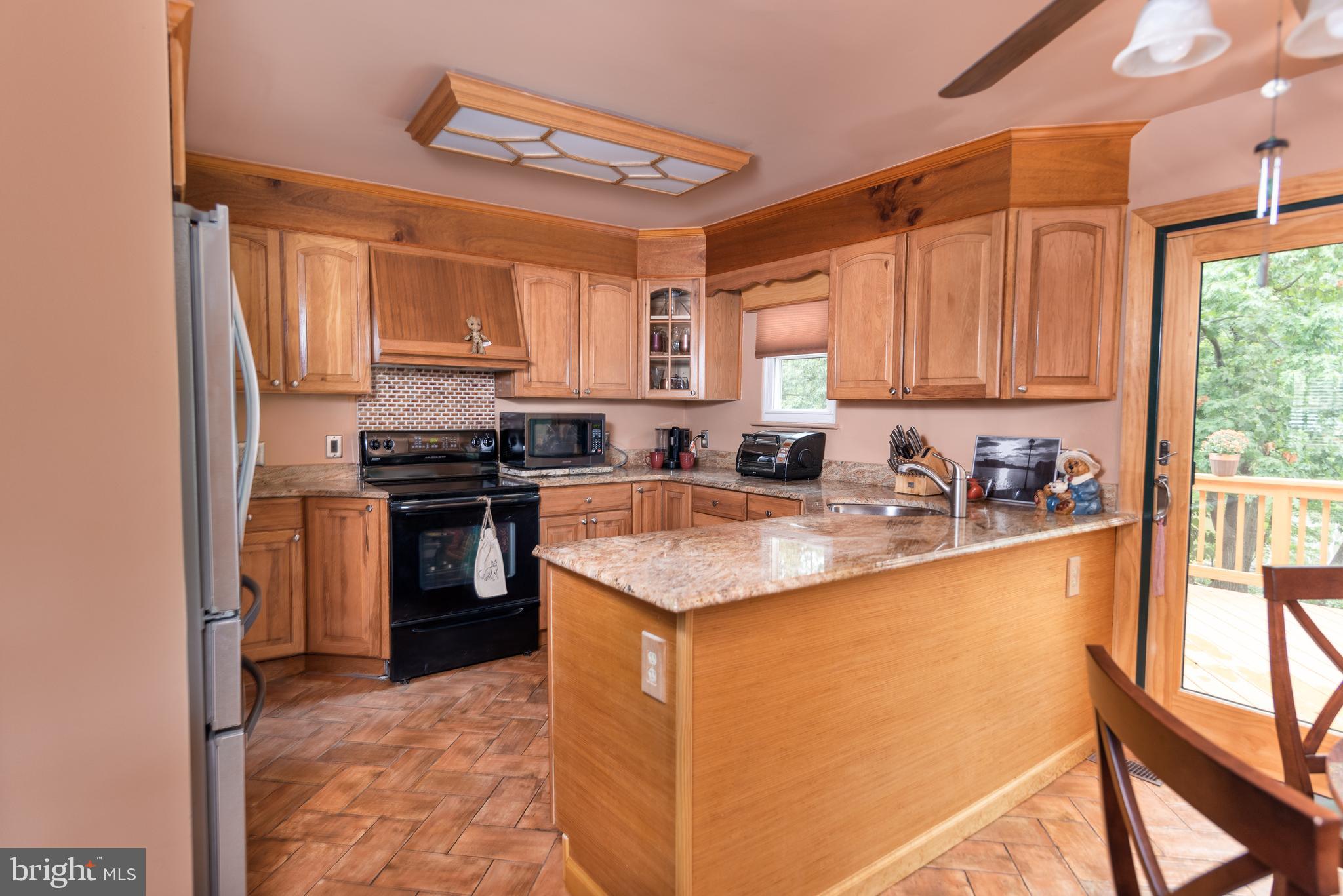 Kitchen with granite counters