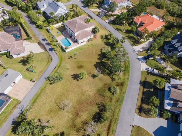 a view of a lake with a houses