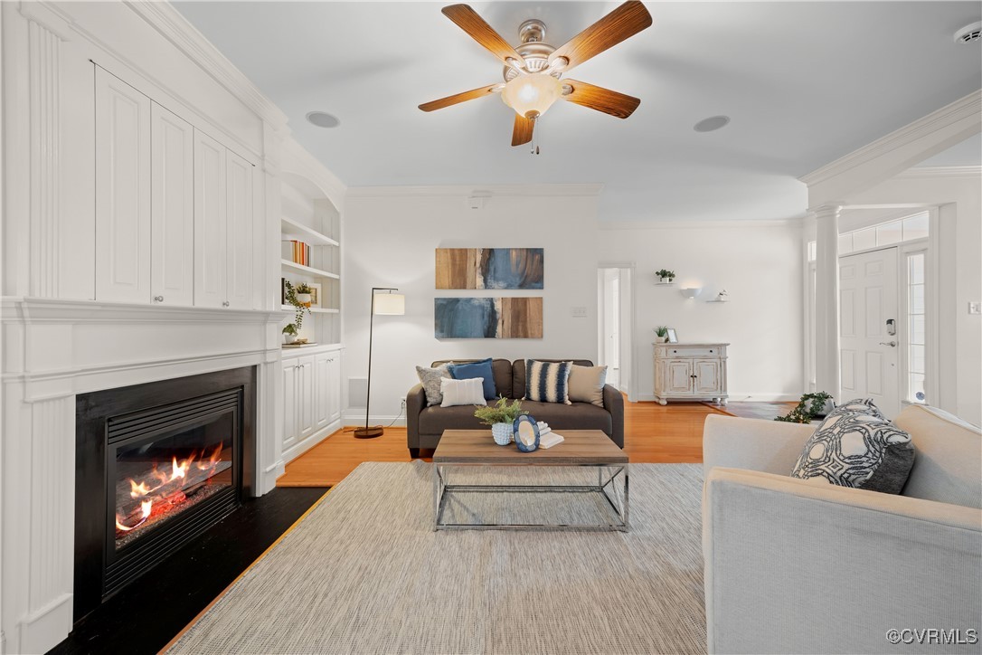 9037 Amberhill Loop Chesterfield, VA 23236 - Photo 12 of 47 a living room with furniture and a fireplace