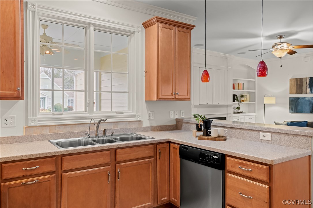 9037 Amberhill Loop Chesterfield, VA 23236 - Photo 22 of 47 a kitchen with granite countertop a sink stove and cabinets