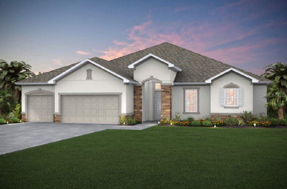 2159 Weatherly Way Orlando, FL 32820 - Photo 1 of 1 a front view of a house with a garden and yard