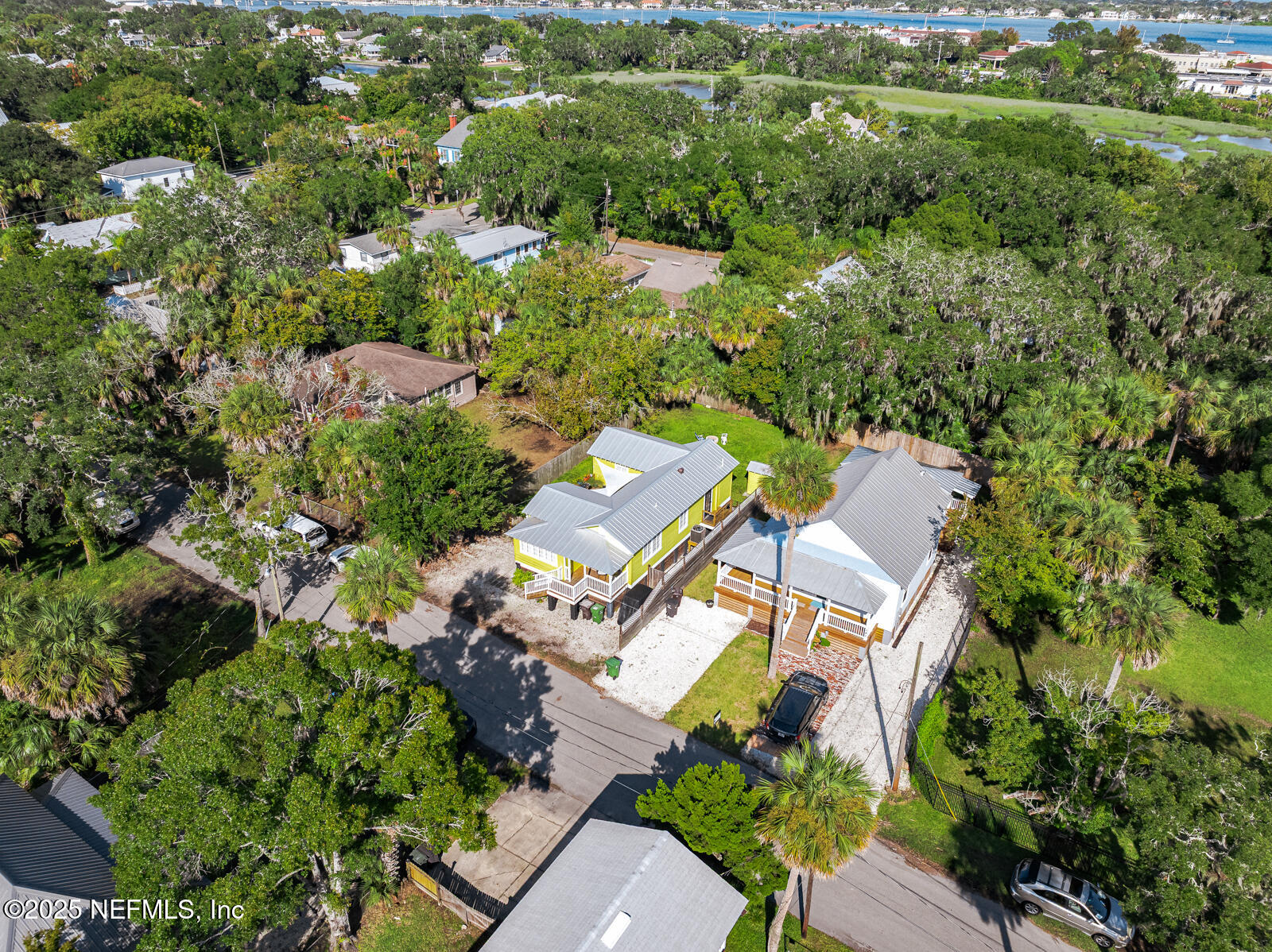 179 Blanco Street St. Augustine, FL 32084 - Photo 51 of 56 an aerial view of a house with a yard