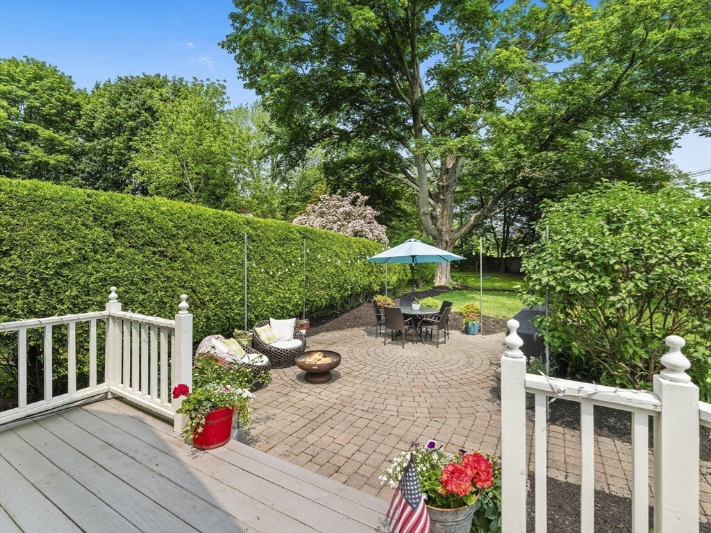 5 Holten Street Danvers, MA 01923 - Photo 37 of 42 a view of a table and chairs in patio of the house