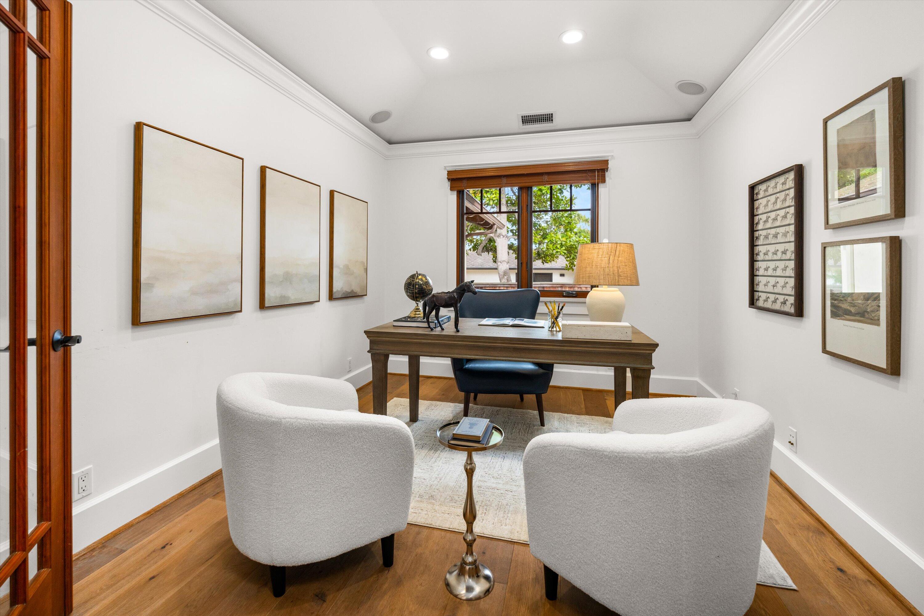 155 Santa Isabel Lane Montecito, CA 93108 - Photo 18 of 37 a living room with furniture and a potted plant