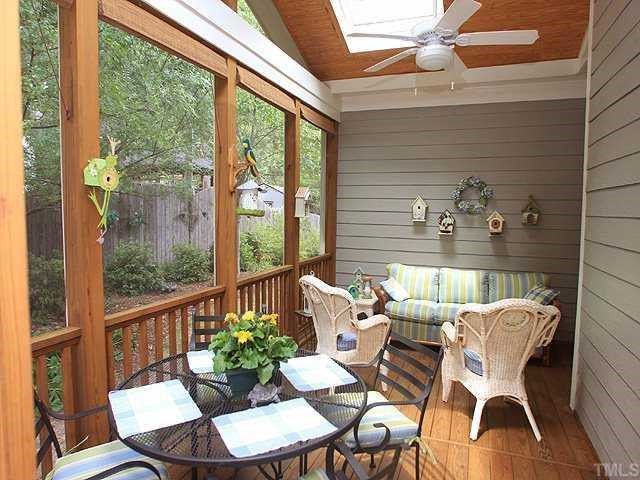 6509 Arbor Grande Way Raleigh, NC 27615 - Photo 10 of 12 Skylights and space make this porch an ideal place to relax and enjoy the tranquility of your backyard.