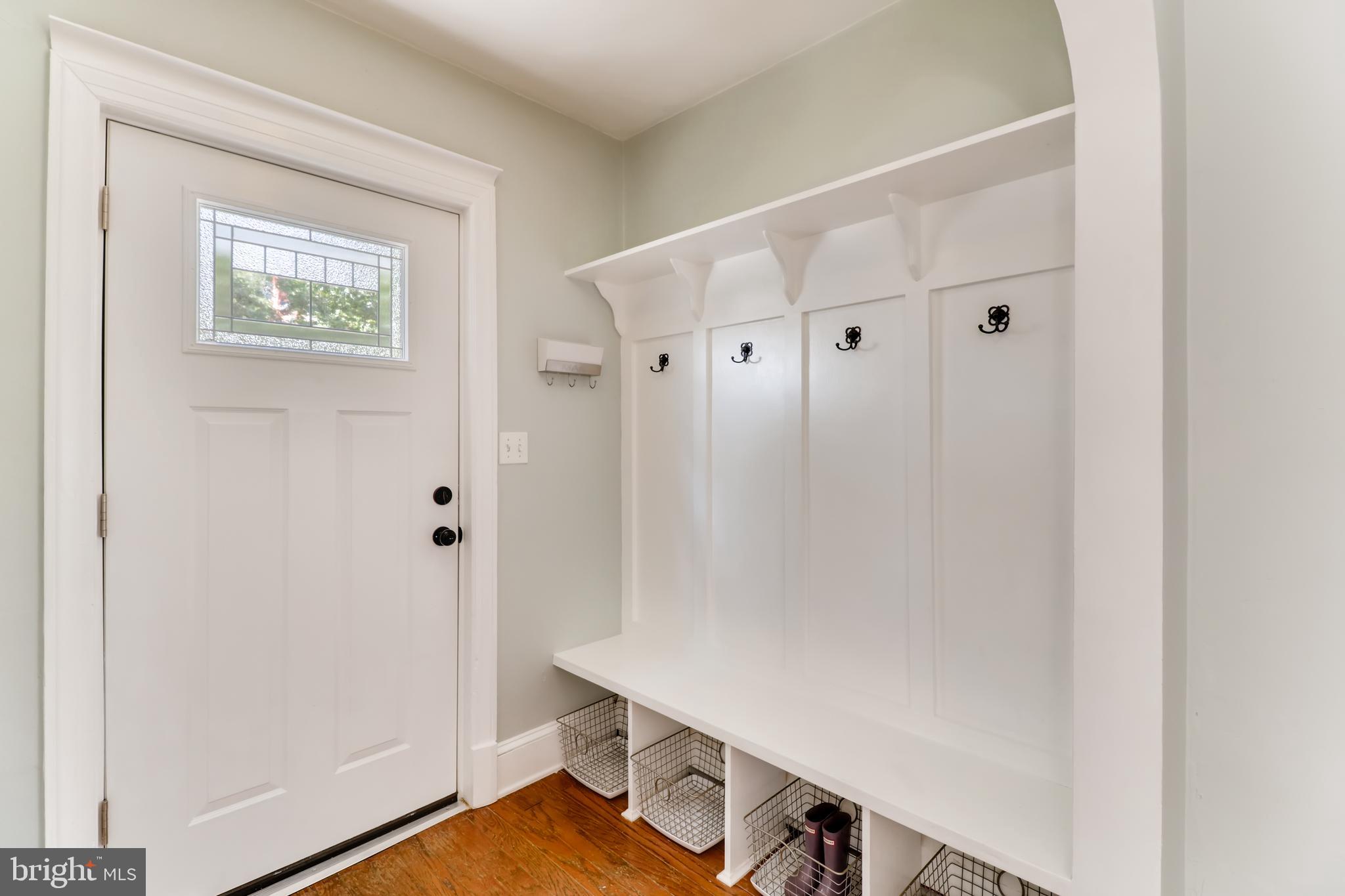 6111 Tramore Road Baltimore, MD 21214 - Photo 3 of 28 Entry/Foyer - Coat Closet + Custom Built Bench
