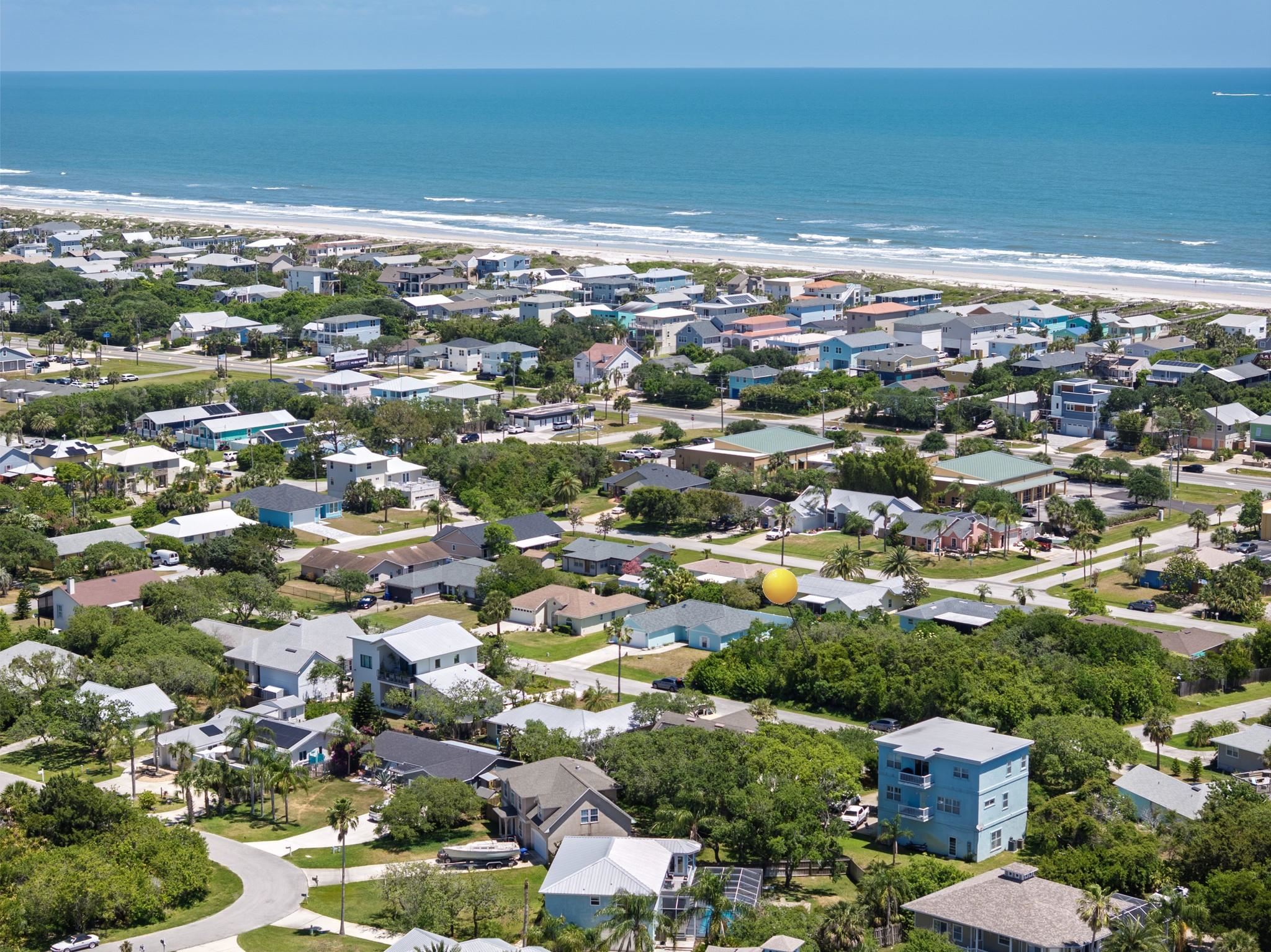an aerial view of a city