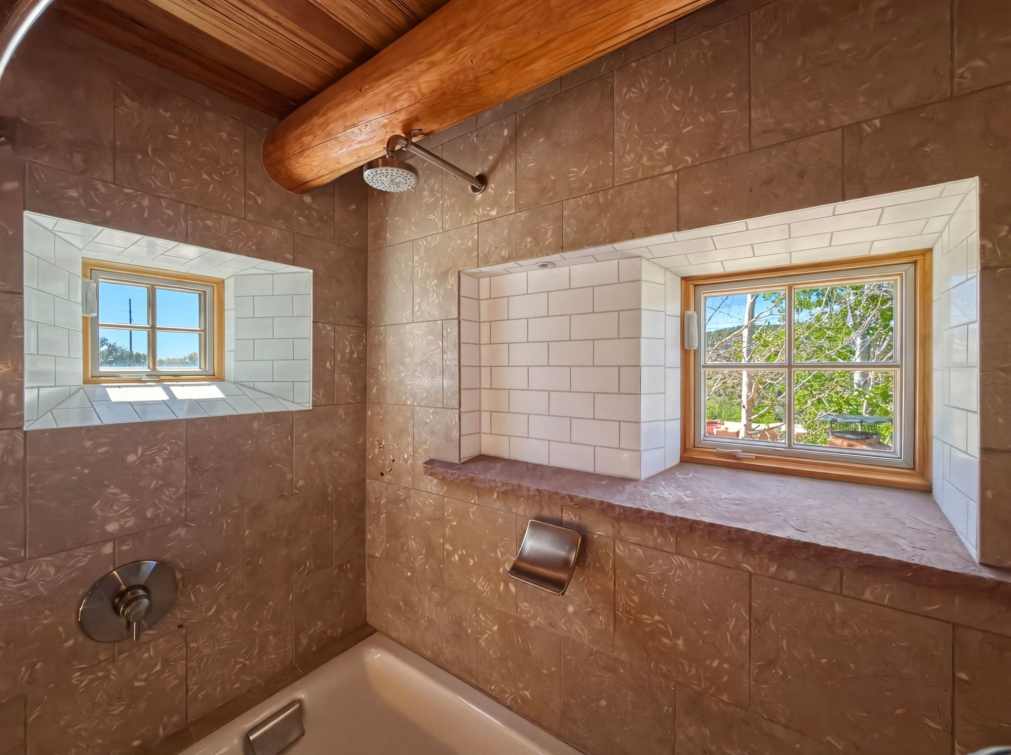 1692 Upper Canyon Road Santa Fe, NM 87501 - Photo 41 of 52 Private Retreat tub and shower combination.