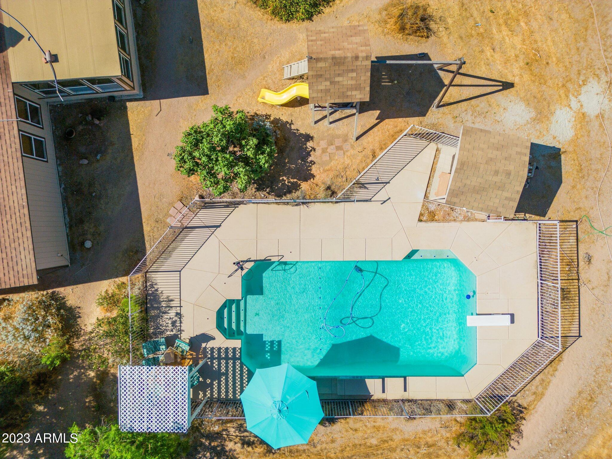 619 North Cortez Road Apache Junction, AZ 85119 - Photo 75 of 80 619 N CORTEZ AERIAL POOL