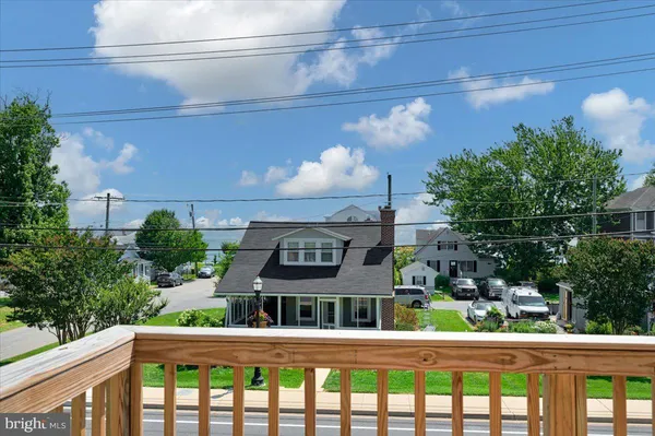 a balcony view with a garden space