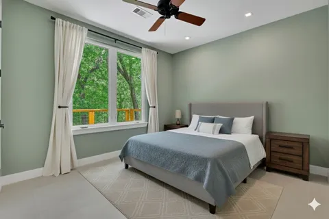 an aerial view of a house with garden space sitting space and swimming pool