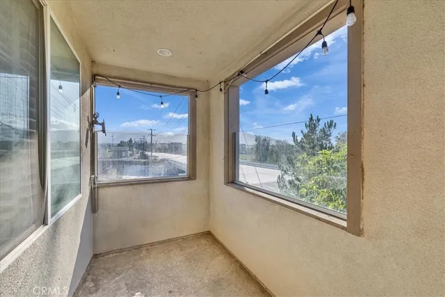 a view of a building from a window